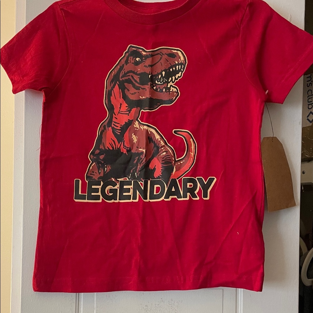 Legendary Red Dinosaur Kids T-Shirt